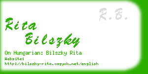 rita bilszky business card